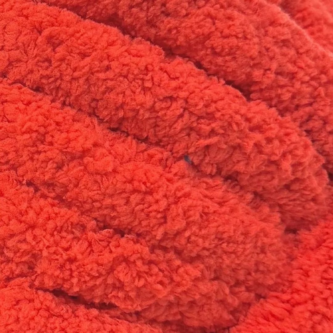 Mega Chenille Yarn 300g 29m 20ply Solid Red