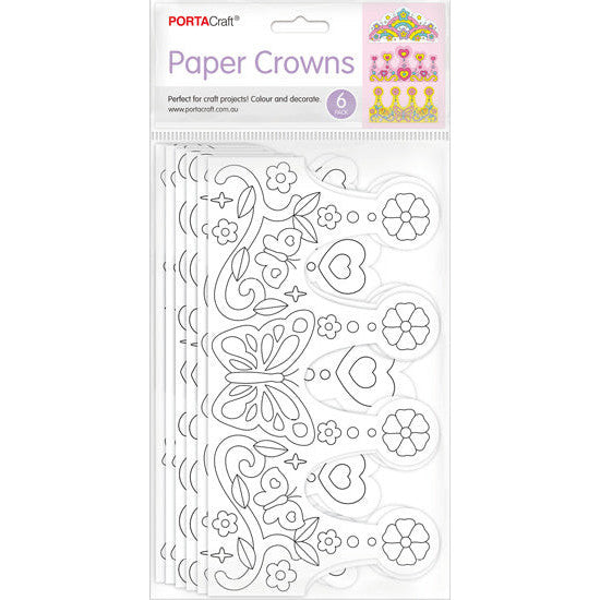 Cardstock Crowns Princess 12x56cm 6pk