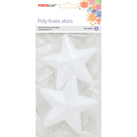 Polystyrene Stars 98X35mm 2pk
