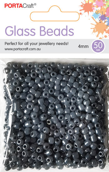 Glass Pearl Beads 4mm - 50g Packet