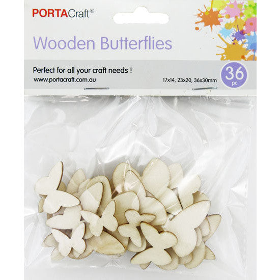 Laser Cut Butterflies 17mm, 23mm, 36mm 36pk