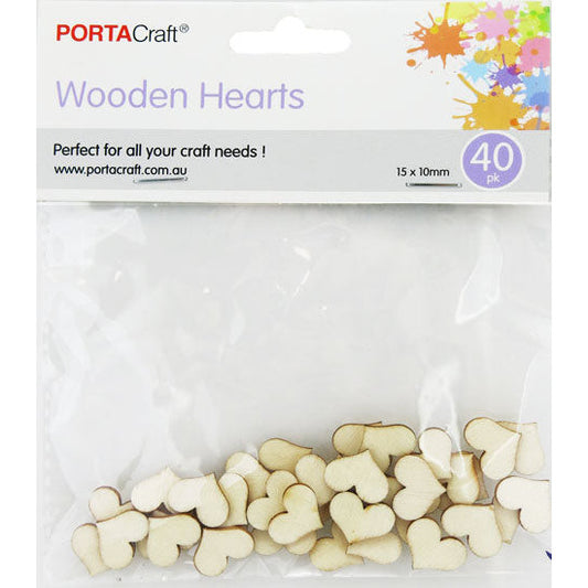 Laser Cut Hearts 15x10mm 40pk
