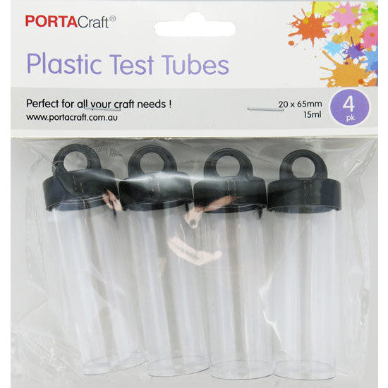 Plastic Test Tubes 15ml - 4pk