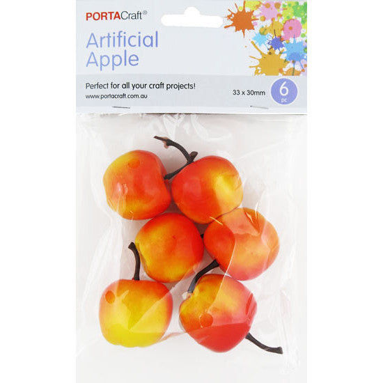 Artificial Fruit Apple 33x30mm 6pc