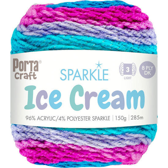 Ice Cream Sparkle Yarn 150g 285m - Elf