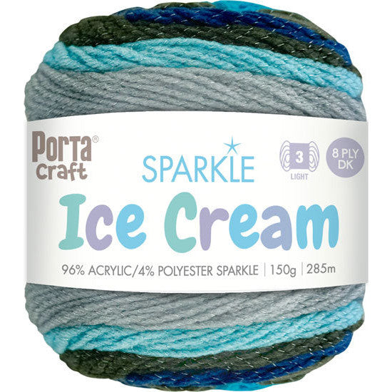Ice Cream Sparkle Yarn 150g 285m - Genie