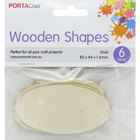 Laser Cut Ovals 82x44x1.6mm 6pk