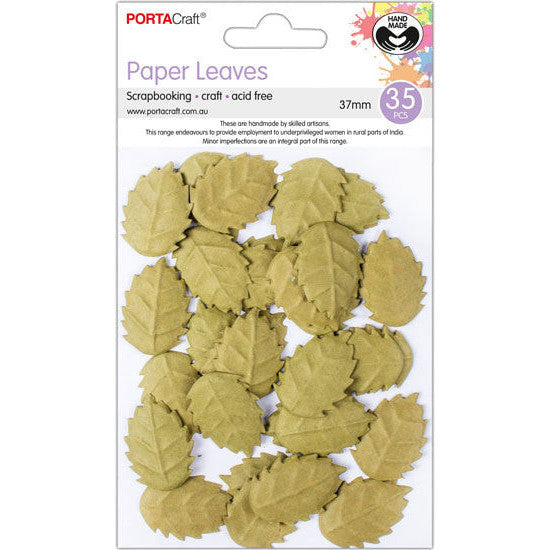Leaves 25x37mm 35pk Paper Elm
