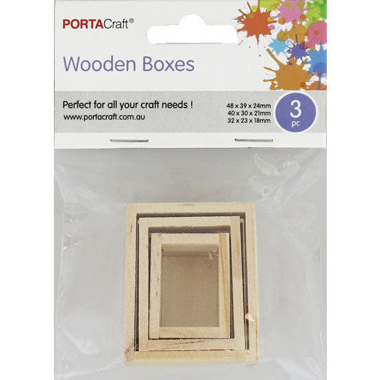 Mini Crates 48x39mm, 40x30mm, 32x23mm 3pk