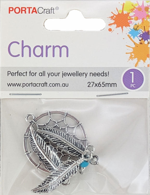 Charms Metal Silver Dreamcatcher