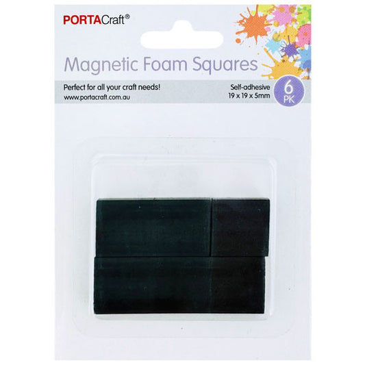 Foam Magnets Self-Adhesive 19x19x5mm 6pk