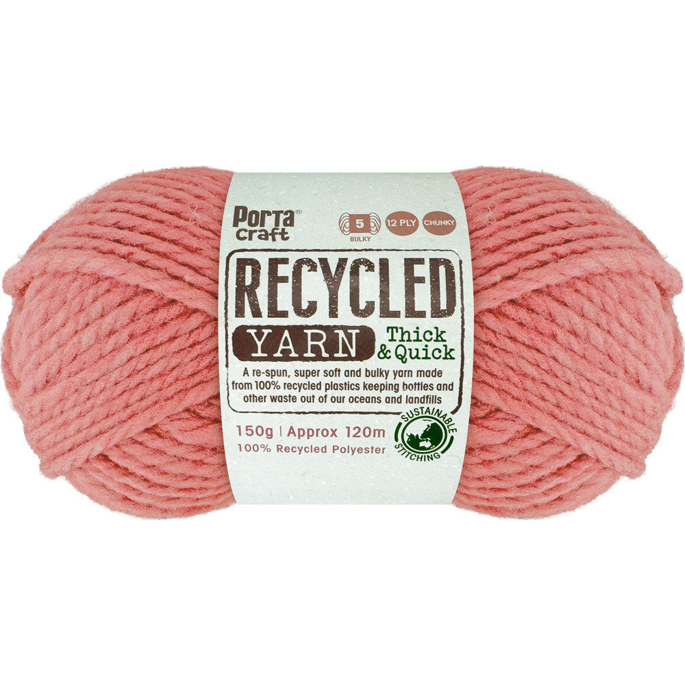 Recycled Yarn 150g 12ply - Solid Pink Lake