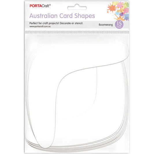 Aussie Cardstock Boomerang 24x13cm 15pk