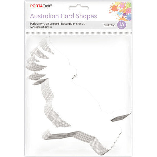Aussie Cardstock Cockatoos 16x21cm 15pk