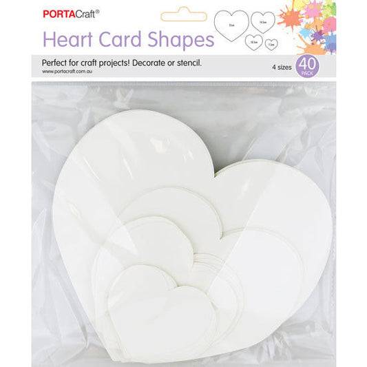 Cardstock Hearts 7.5cm 10.5cm 14.5cm 21cm 40pk