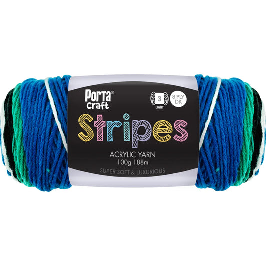 Stripes Acrylic Yarn 100g 188m 8ply - Torres Strait Islander