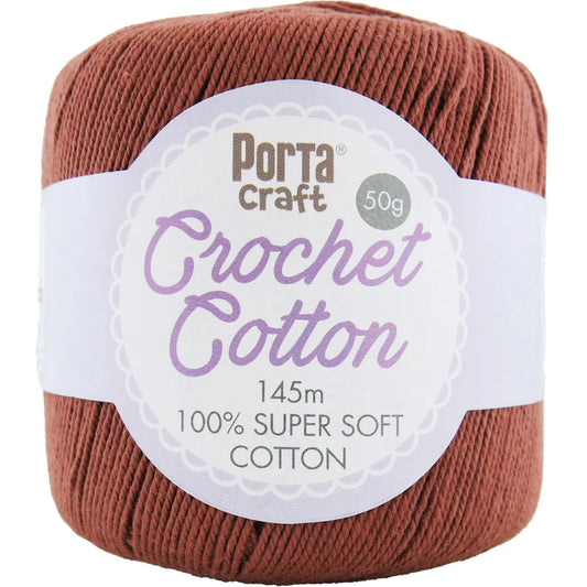 Crochet Cotton 50g 145m 3ply - Russet