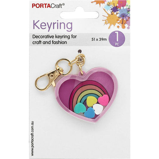 Keyring Shaker Heart 39x51mm