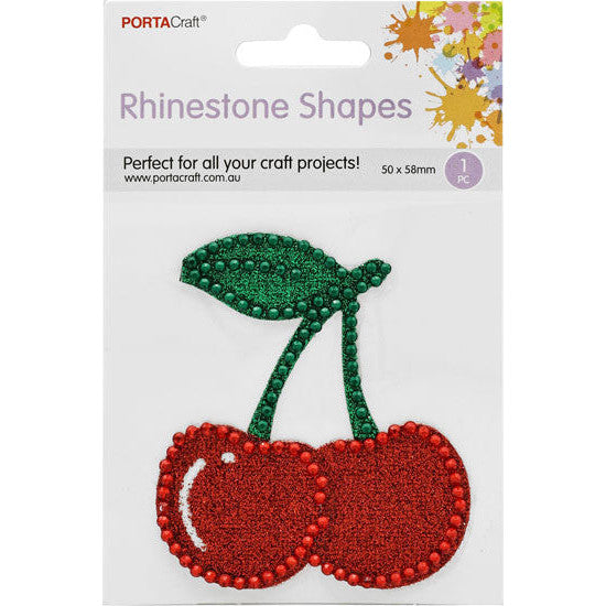 Rhinestone Glitter Decal - Cherries