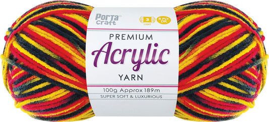 Acrylic Yarn 100g 189m 8ply Multi Indigenous