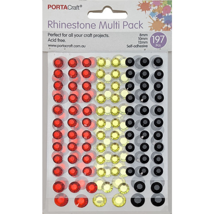 Rhinestones Multi Pack in 8,10,12mm 197pk - Indigenous Colours