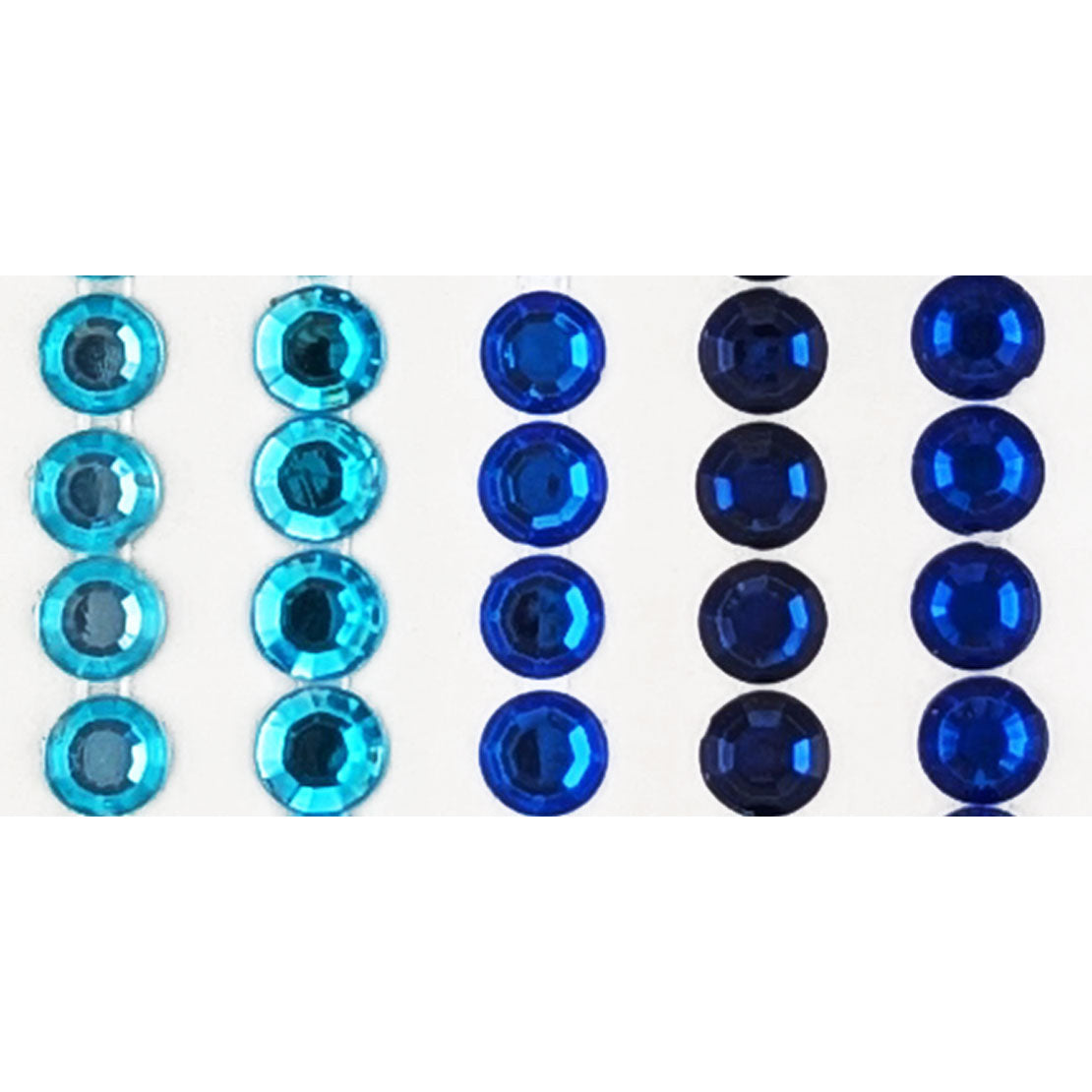 Rhinestone Borders 8mm x 30cm 5 Strips - Blues