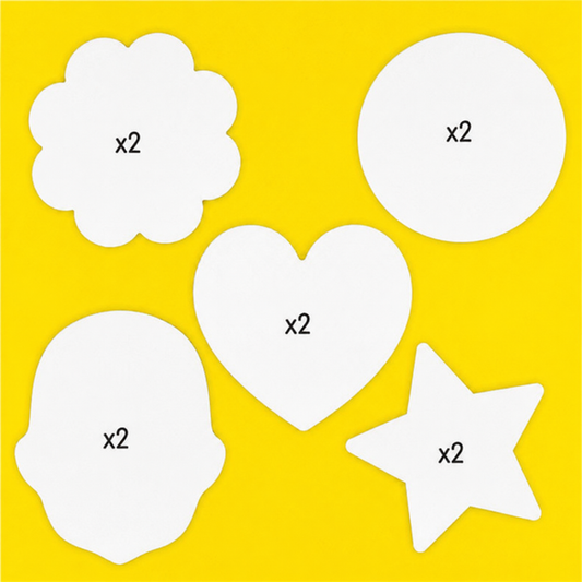 Assorted basic card shapes 10 pack for DIY greeting cards, paper crafts, school art activities and handmade projects