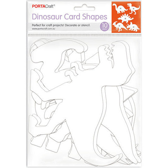 Card Shapes Dinosaurs 10pk