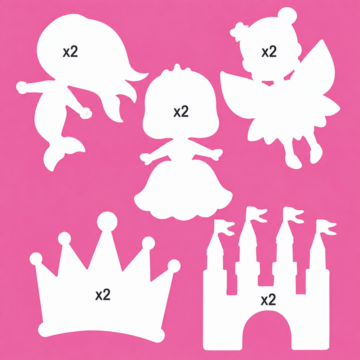 Fantasy card shapes 10 pack for fairy tale crafts, magical themed cards, kids art projects and imaginative activities