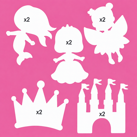 Fantasy card shapes 10 pack for fairy tale crafts, magical themed cards, kids art projects and imaginative activities