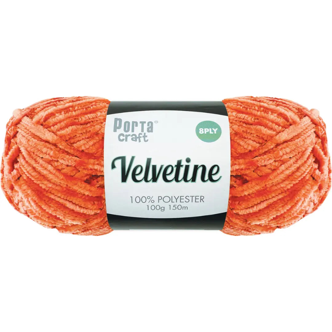 Velvetine Yarn 8ply 100g - Pumpkin