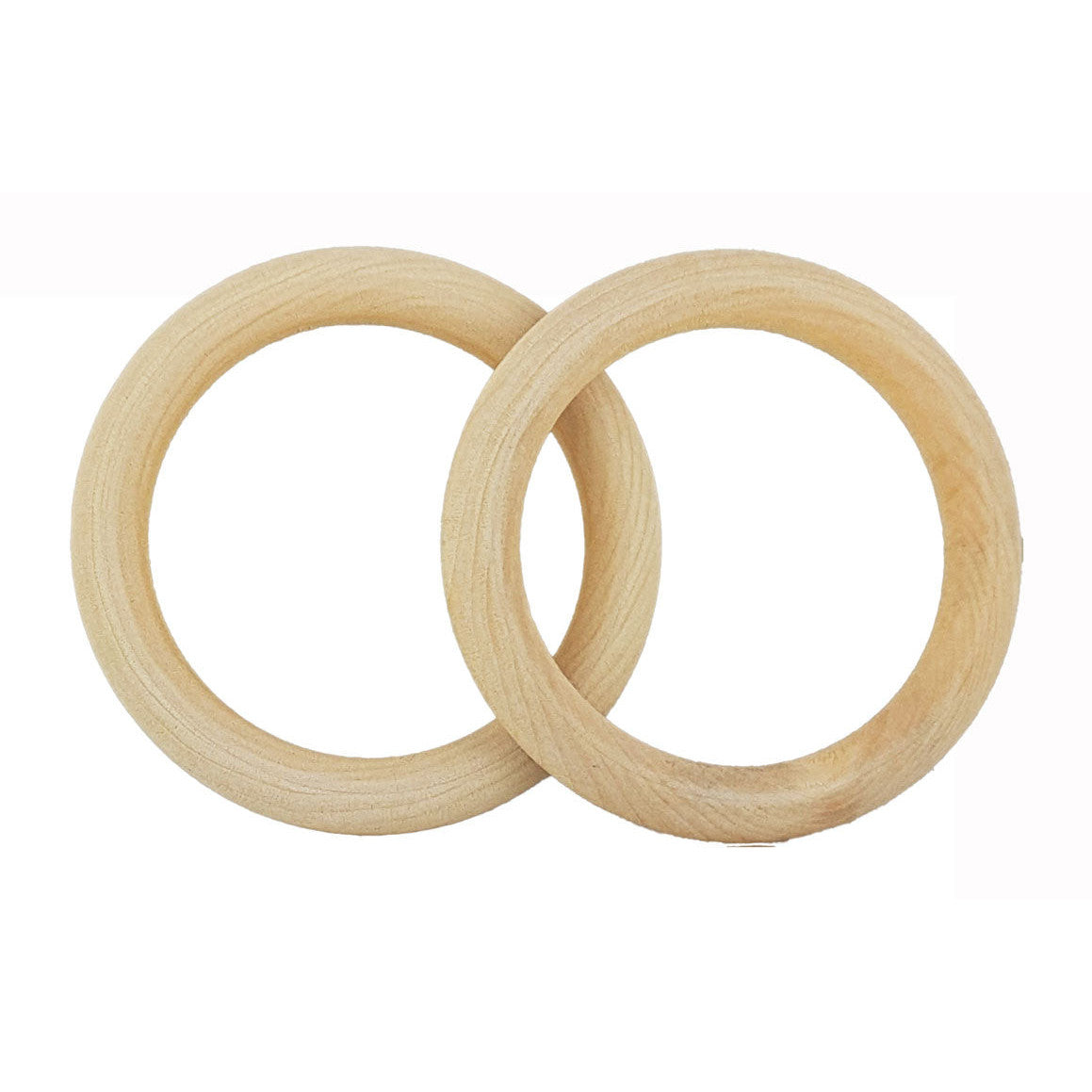 Wooden Rings 80mm 2pk