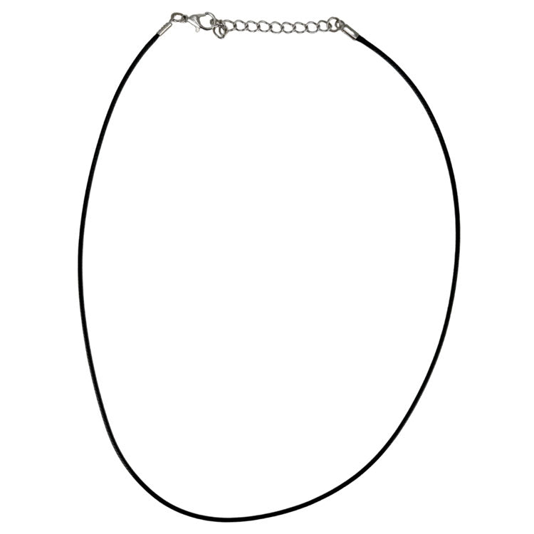 Necklace Wax Cord 50cm with Lobster Clasp 10mm 5 Pack - Black