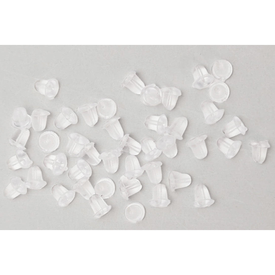 Earring Rubber Stoppers 4mm 400 Pack - Clear