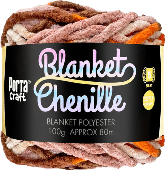 Chenille Blanket Yarn 100g 80m 12ply - Outback