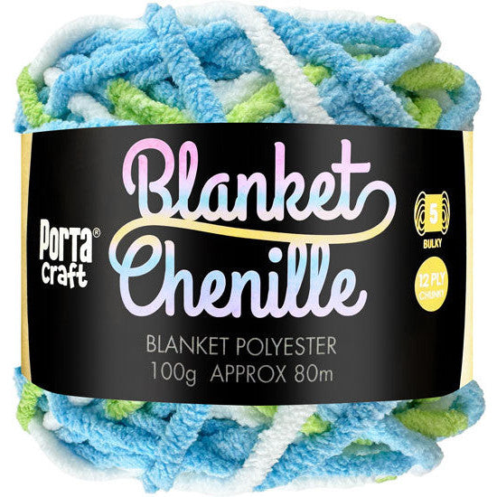 Chenille Blanket Yarn 100g 80m 12ply - Pixie Garden