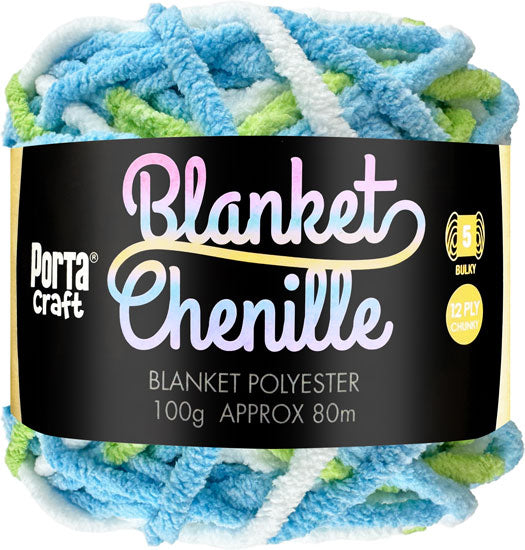 Chenille Blanket Yarn 100g 80m 12ply - Pixie Garden