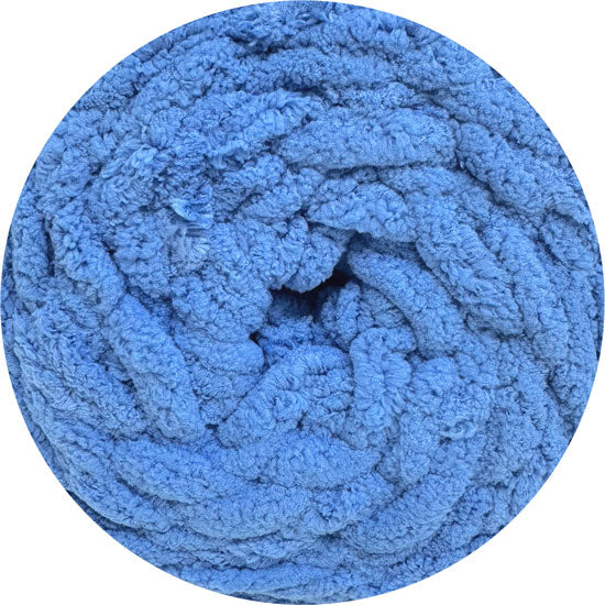 Bright Blue Super Bulky Chenille Yarn Australia
