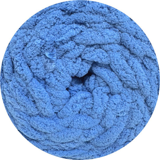 Bright Blue Super Bulky Chenille Yarn Australia