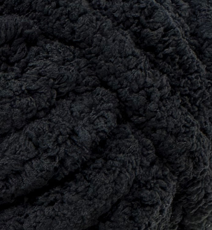 Chenille Jumbo Thick Yarn in Black Colour