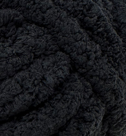 Chenille Jumbo Thick Yarn in Black Colour