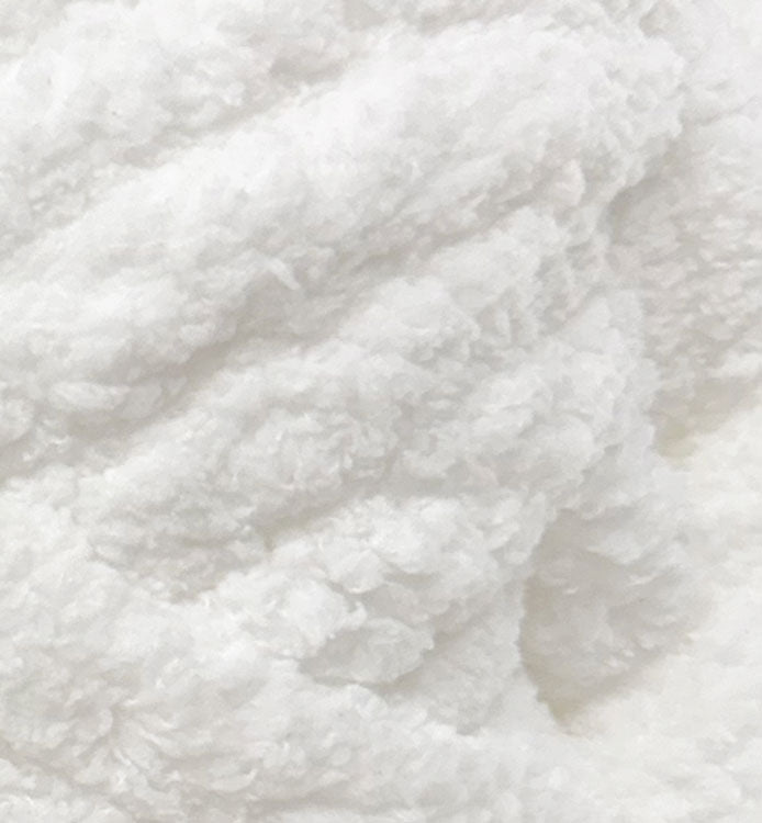 Chenille Jumbo Thick Yarn in Pure White Colour