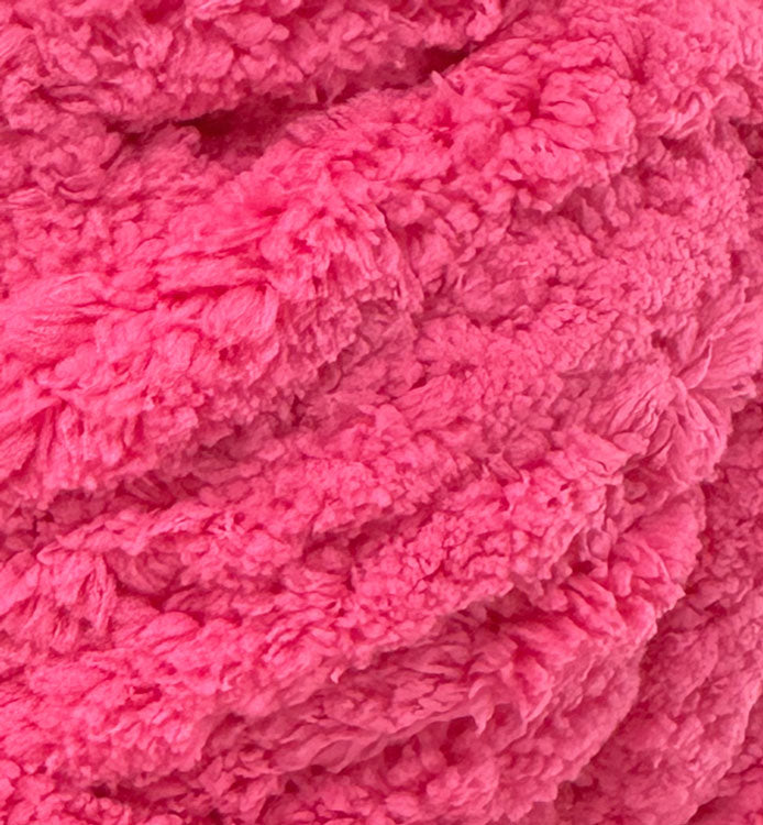 Chenille Jumbo Thick Yarn in Hot Pink Colour