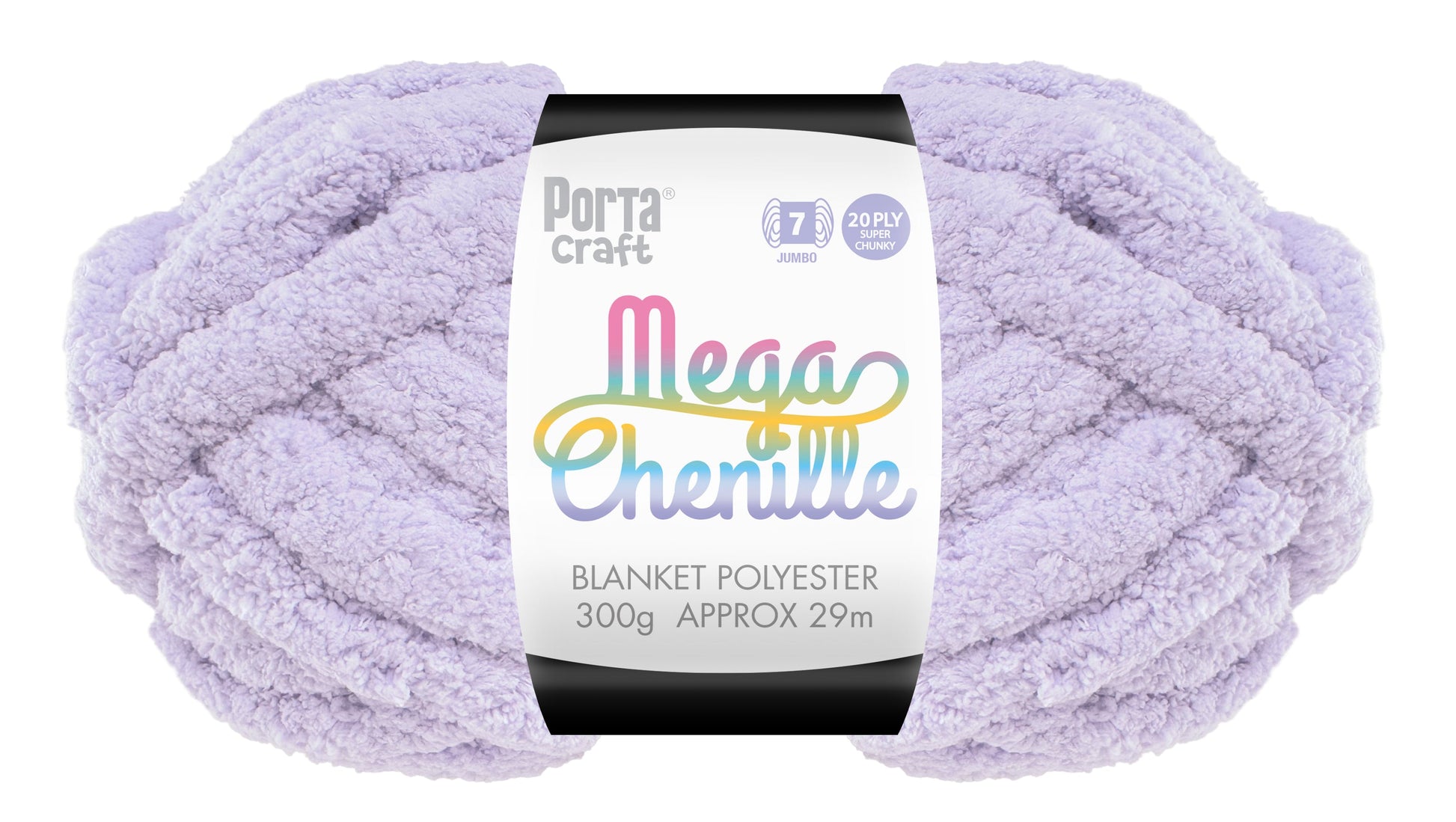 Mega Chenille Yarn 300g 29m Solid Lavender