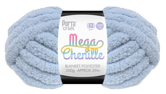 Mega Chenille Yarn 300g 29m Solid Rain Cloud