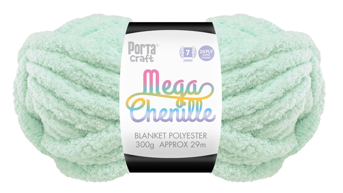 Mega Chenille Yarn 300g 29m Solid Baby Blue