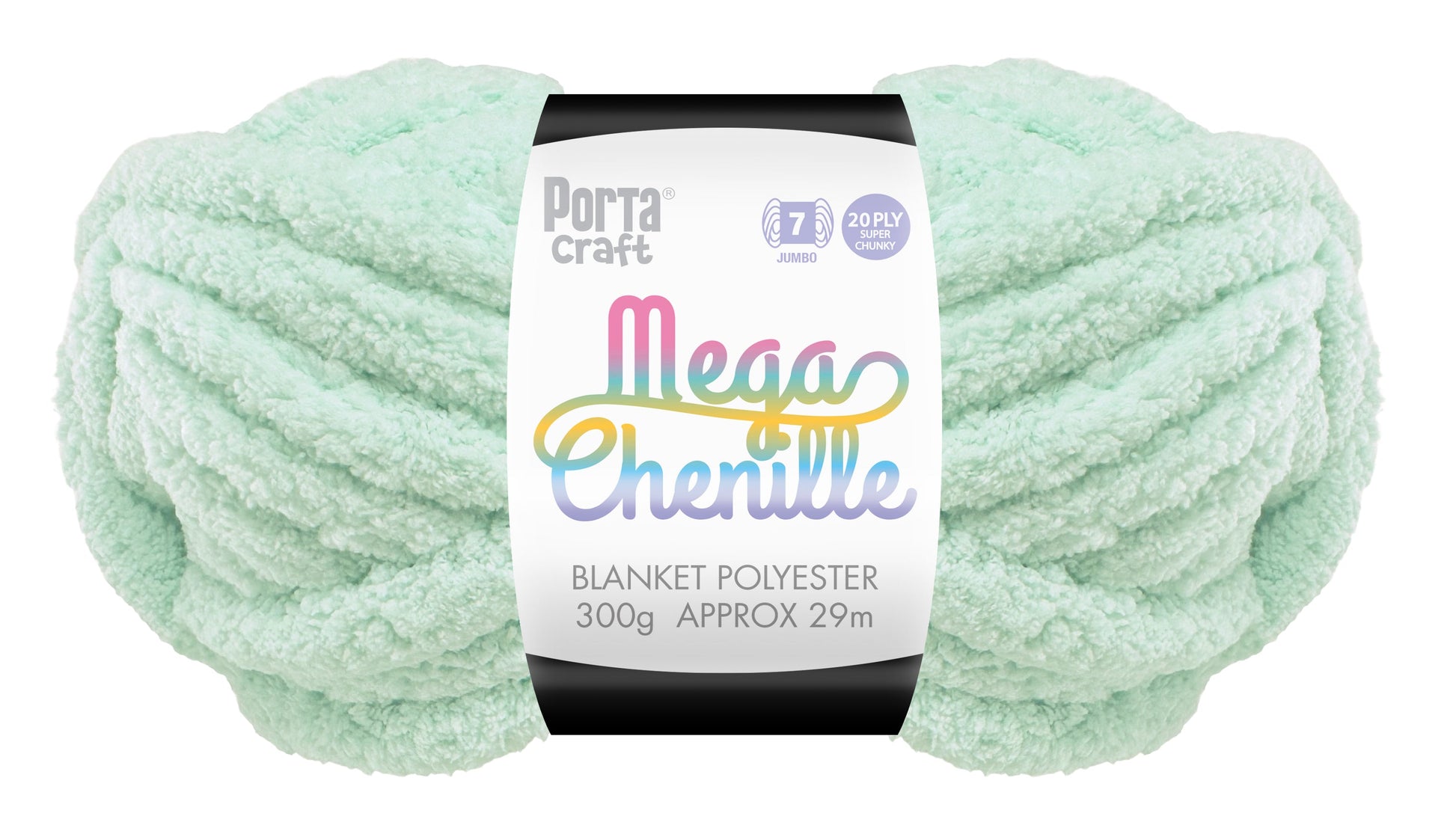 Mega Chenille Yarn 300g 29m Solid Baby Blue