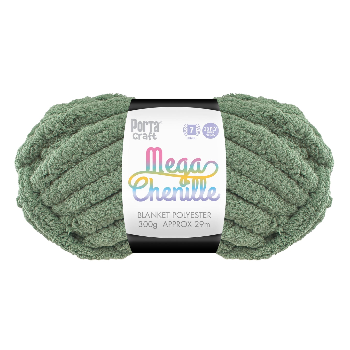 Mega Chenille Yarn 300g 29m Solid Eucalyptus