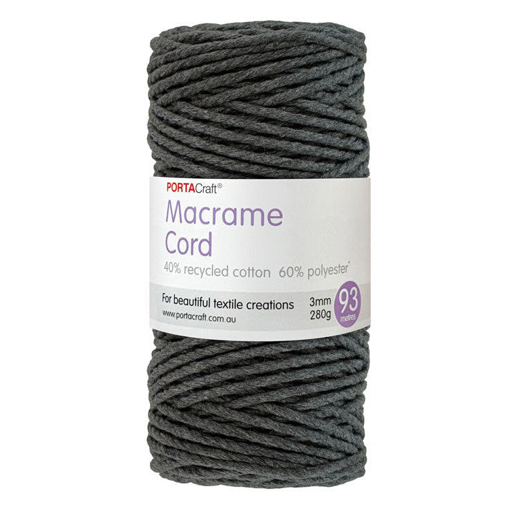 Macrame Cord 280g 3mm 93m Twisted 06 Thunder
