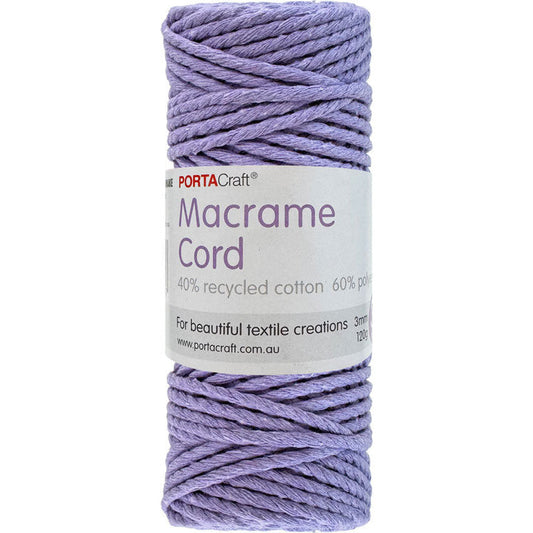 Macrame Cord 120g 3mm 39m Twisted Orchid